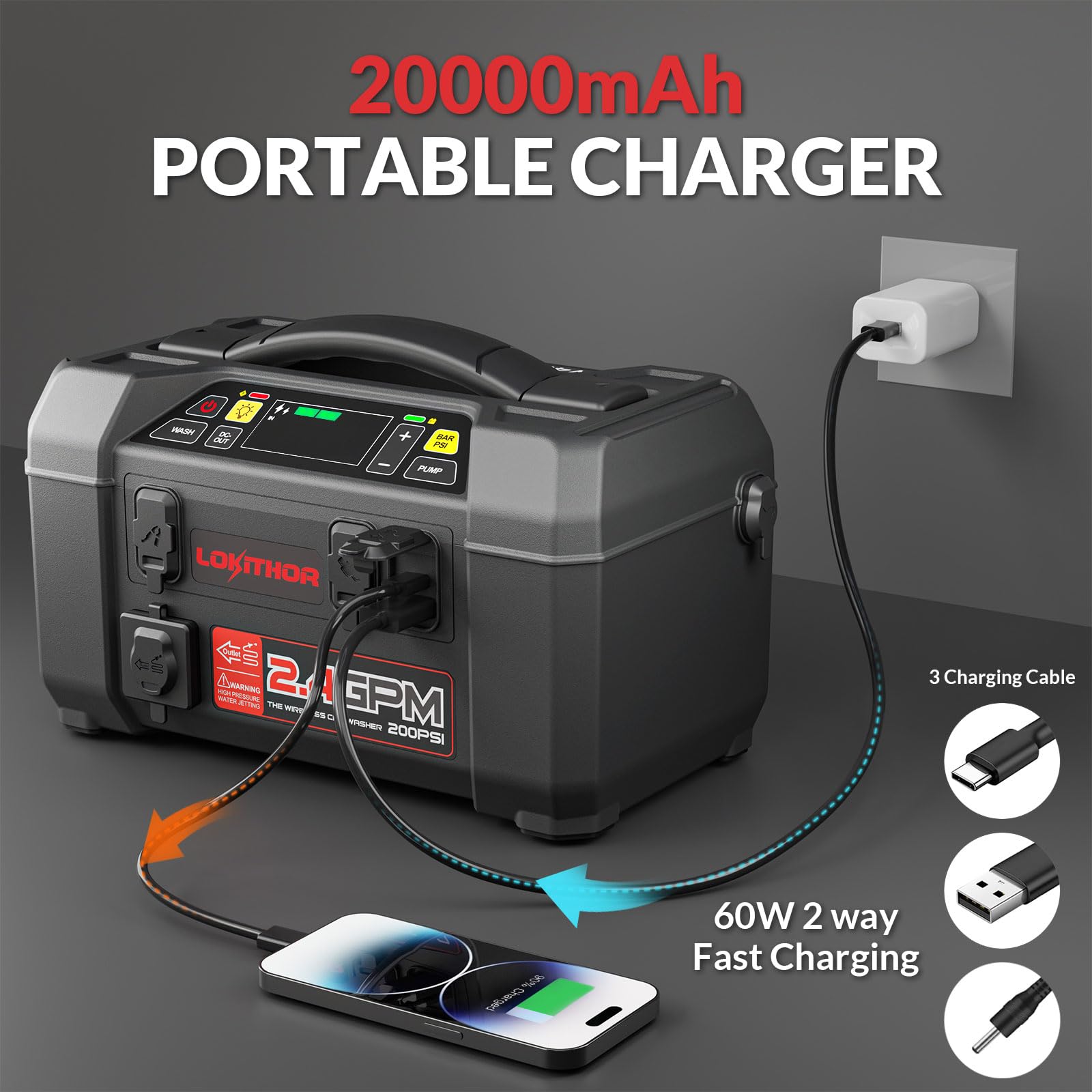 Amazon.com: LOKITHOR AW401 5-in-1 Multi-Function Car Emergency